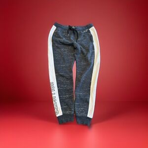 Hollister Womens Y2K Low Rise Spellout Sweatpants Size M Black Preppy Athleisure